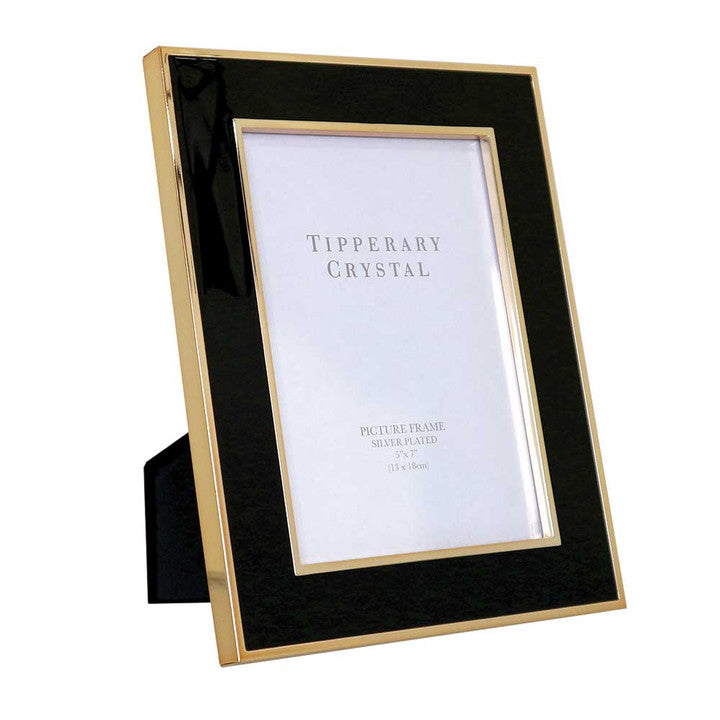 Tipperary Crystal - Black Enamel 5x7 Inch Photoframe