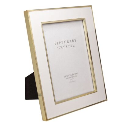 Tipperary Crystal - White Enamel 5x7 Inch Photoframe