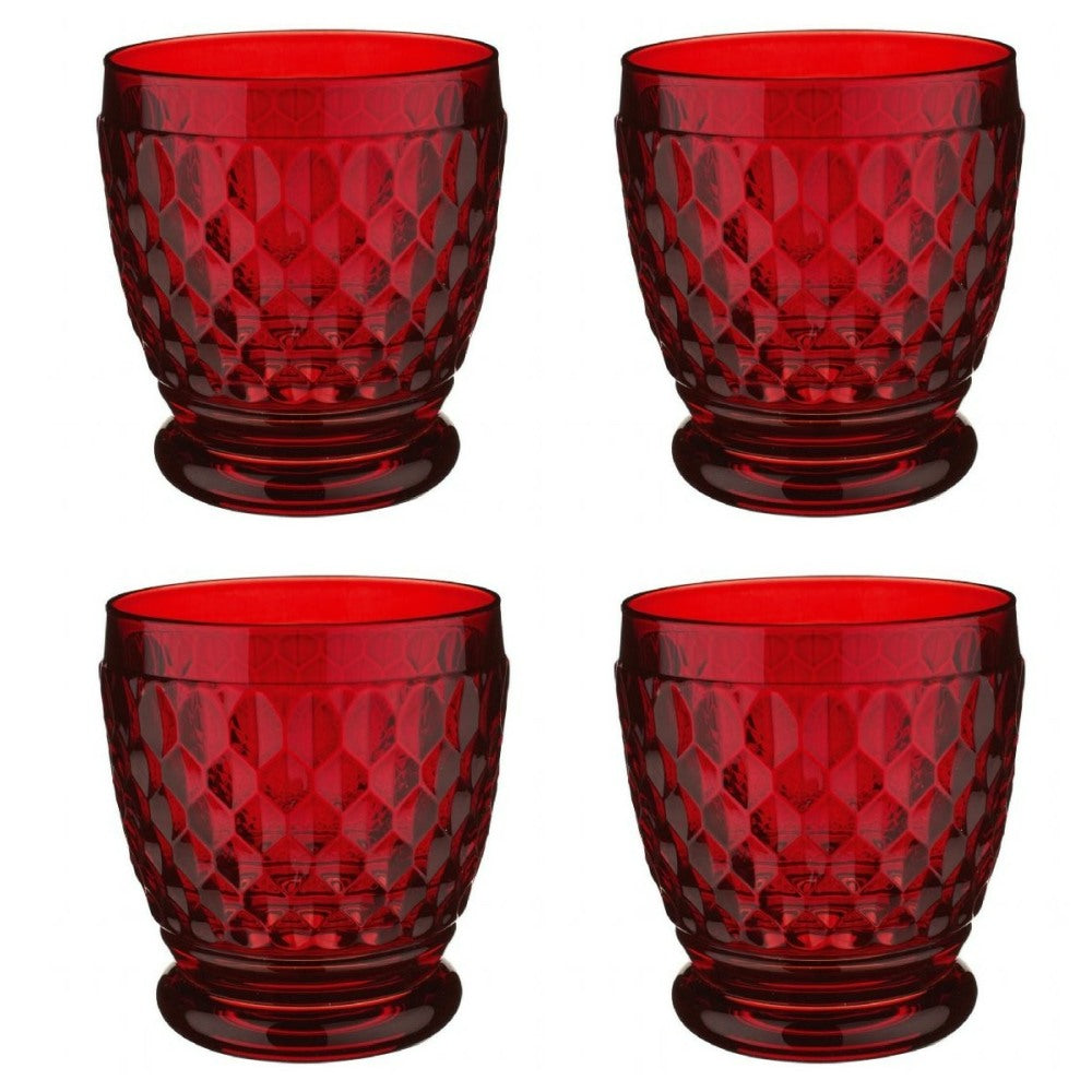 Villeroy and Boch Boston Coloured Tumbler Red Set of 4