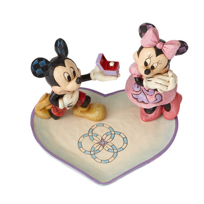 Disney Traditions Mickey Proposing to Minnie Figurine: 4055436
