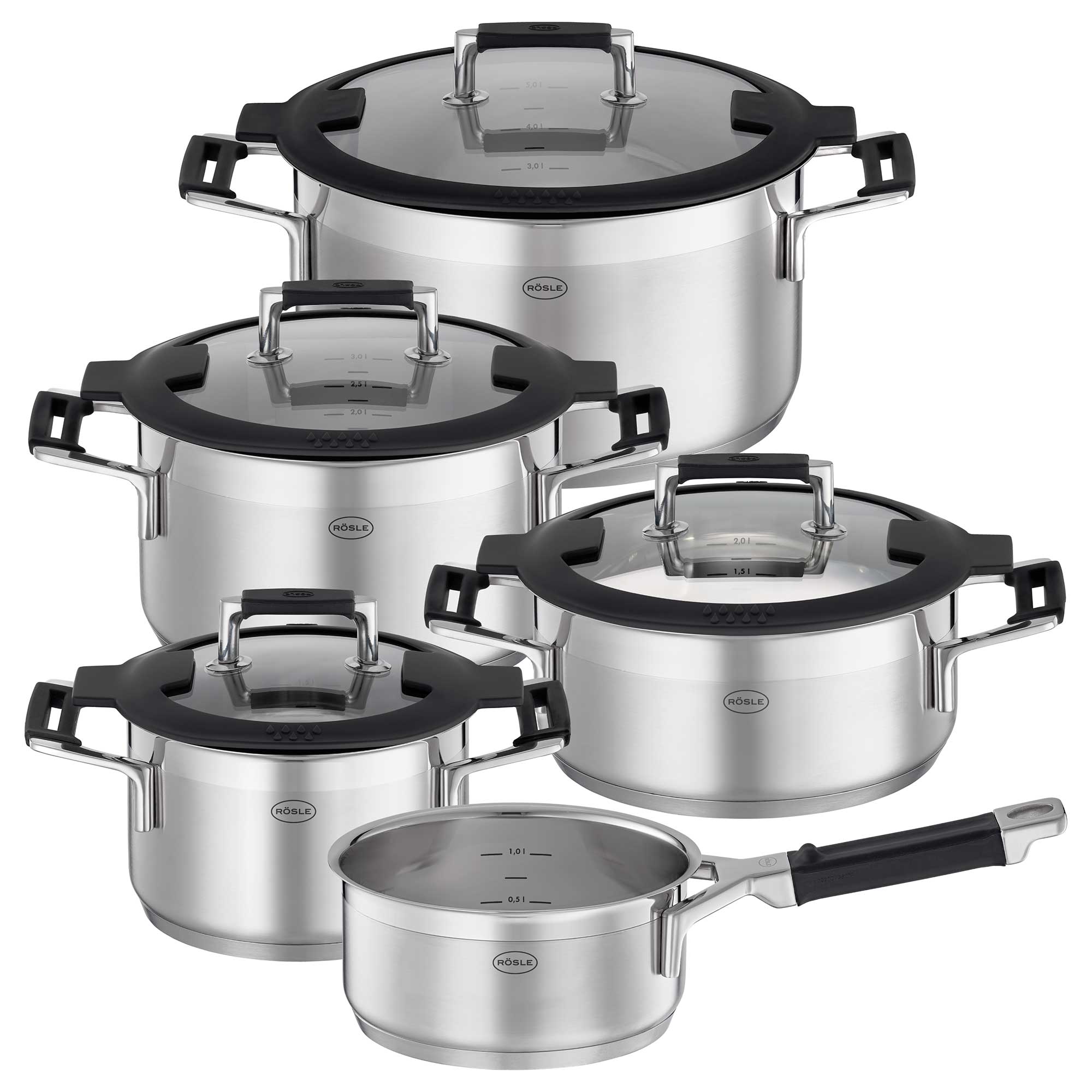 RÖSLE Silence Pro 5 Piece Cookware Set