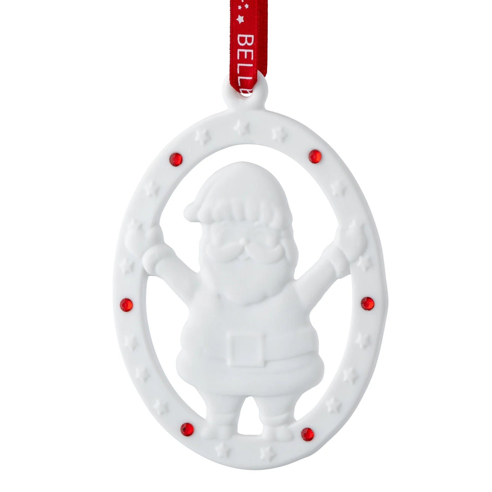 Belleek Living Jolly Santa Ornament: 9574