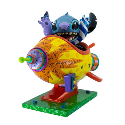Disney by Romero Britto Stitch Rocket Ship Figurine: 6019019