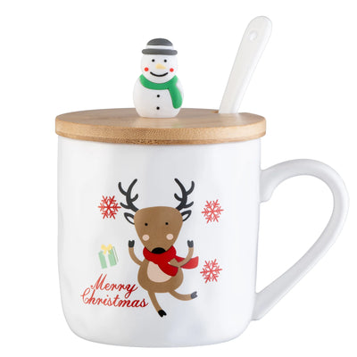Belleek Living Christmas Reindeer Lidded Mug