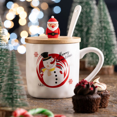 Belleek Living Christmas Snowman Lidded Mug