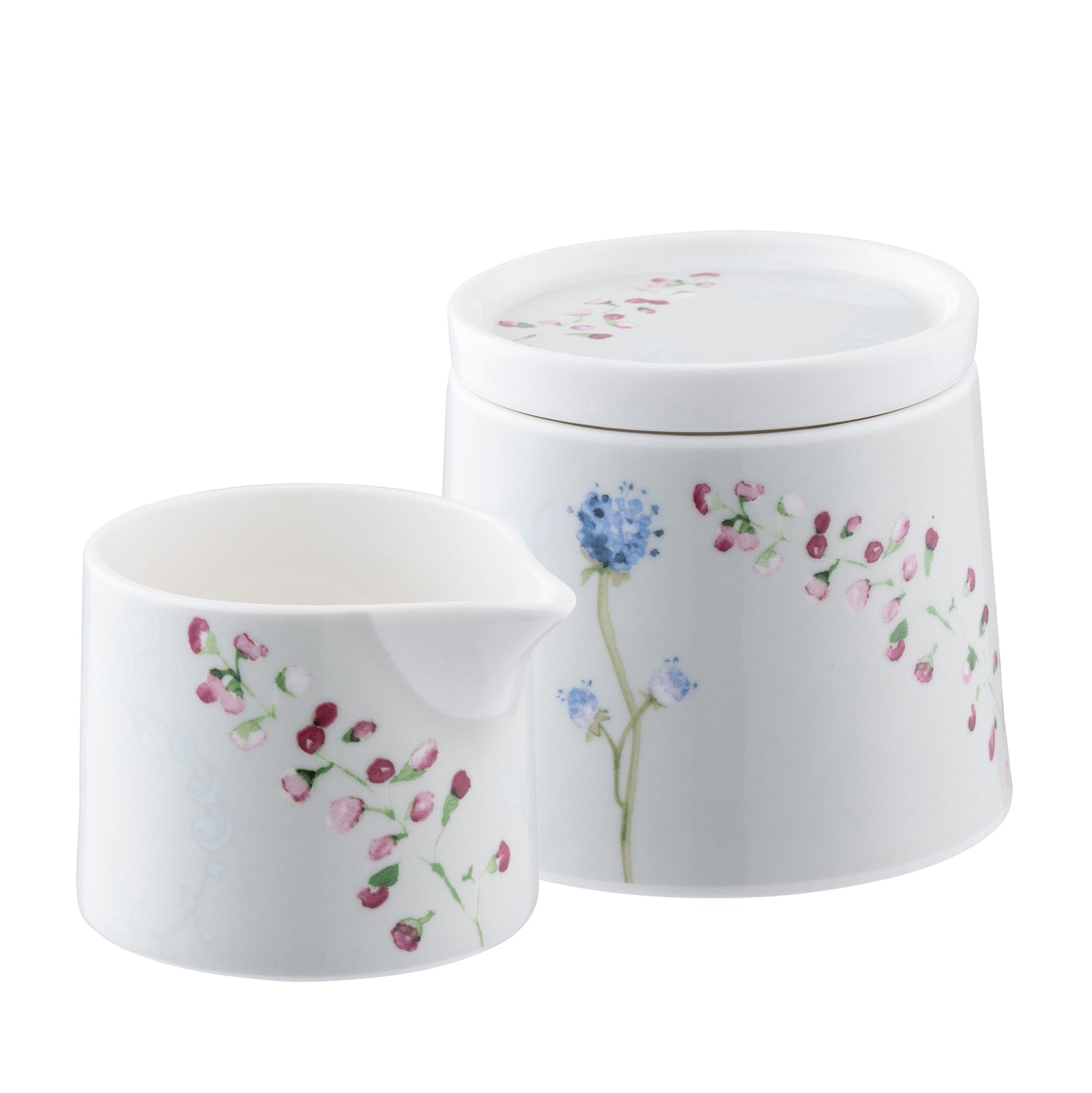 Aynsley Camille Pale Jade Cream & Sugar