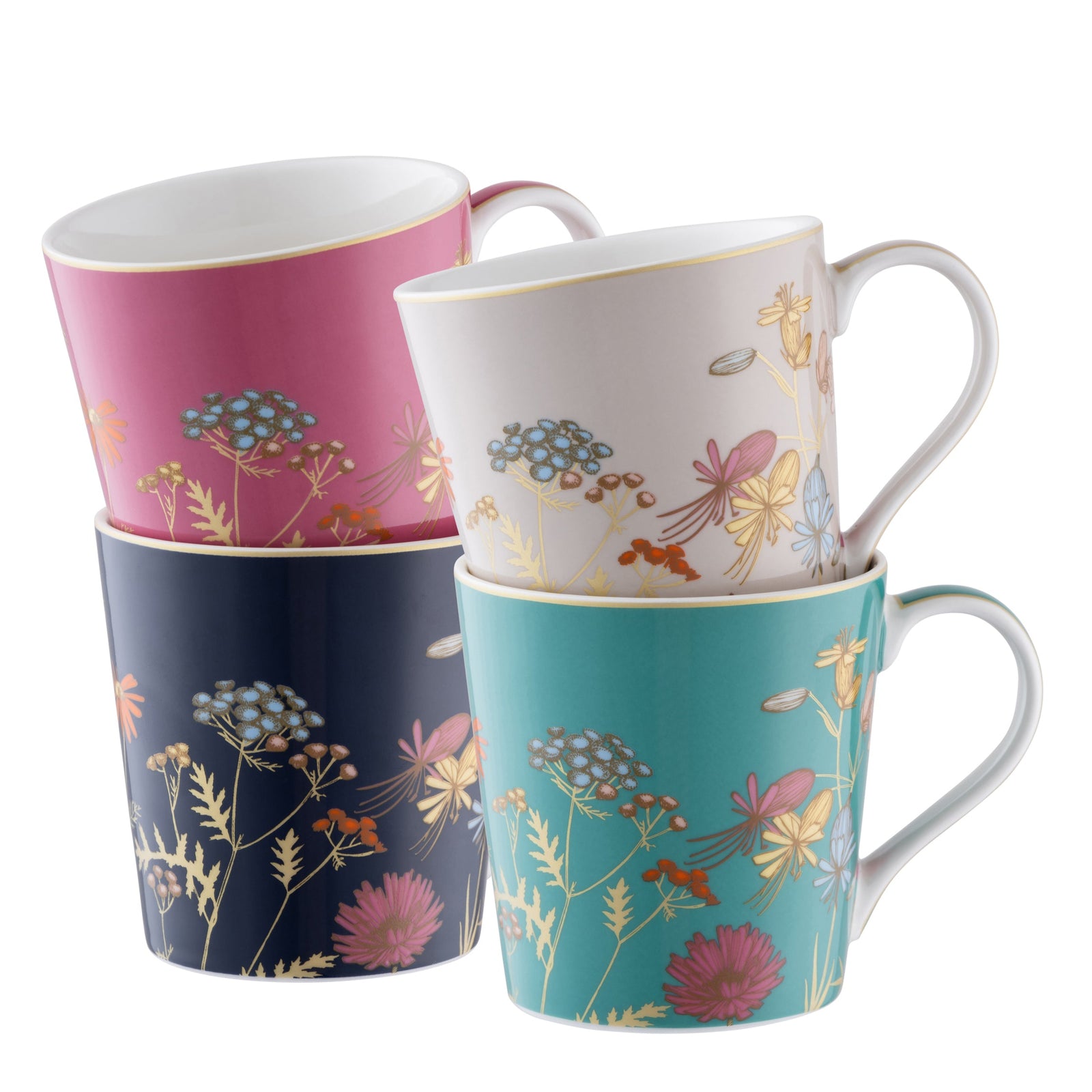 Aynsley Golden Meadow Mug Set of 4