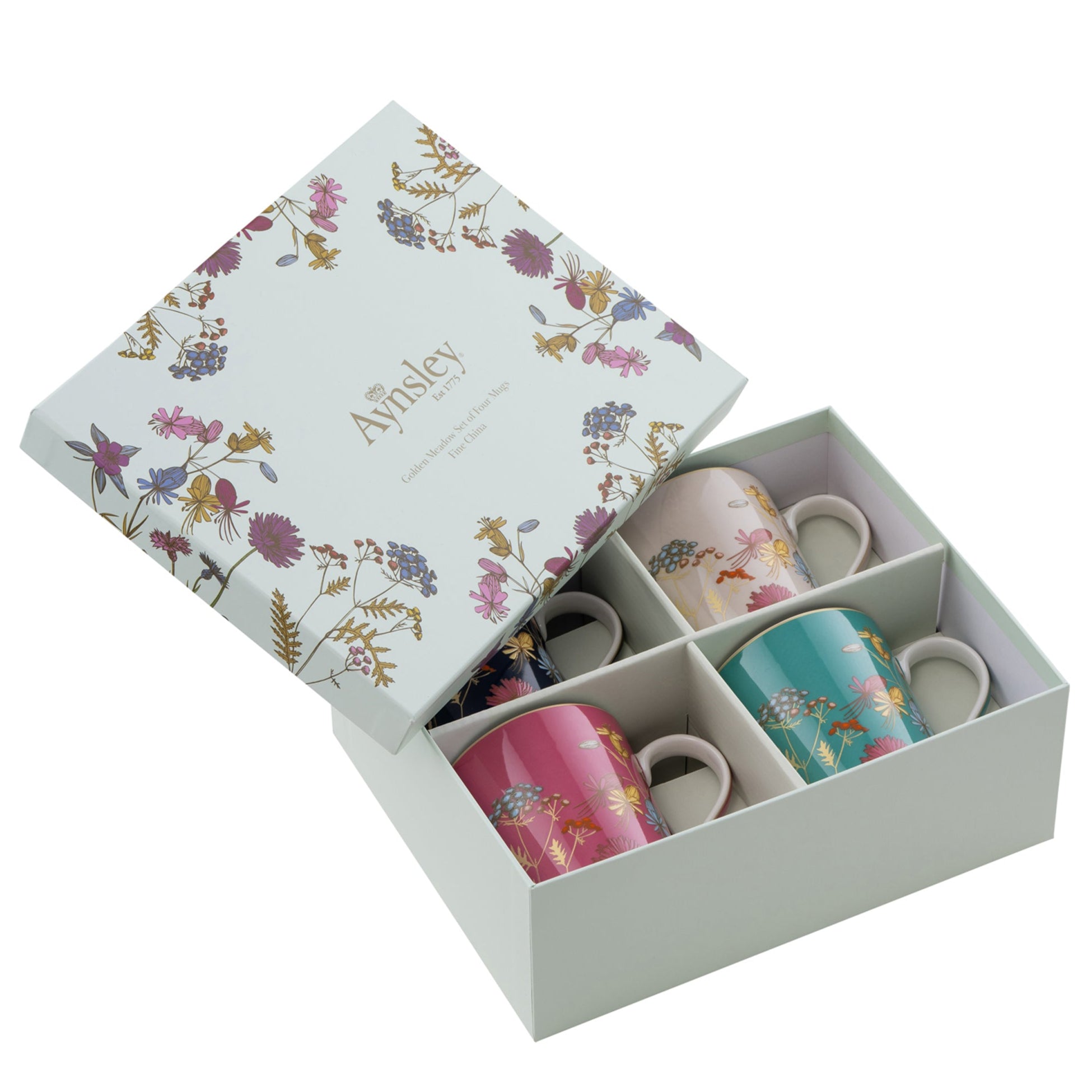 Aynsley Golden Meadow Mug Set of 4