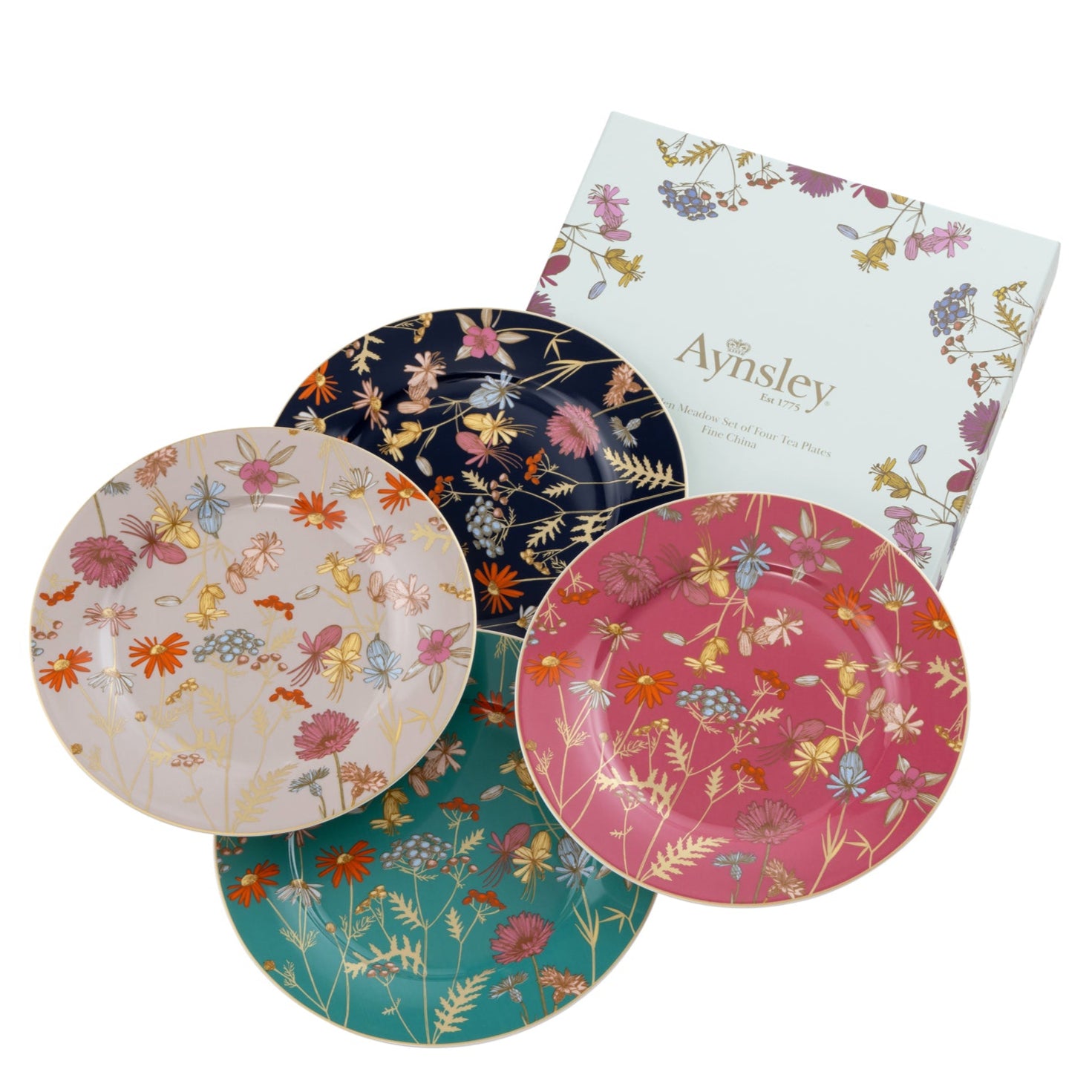 Aynsley Golden Meadow Tea Plate Set of 4