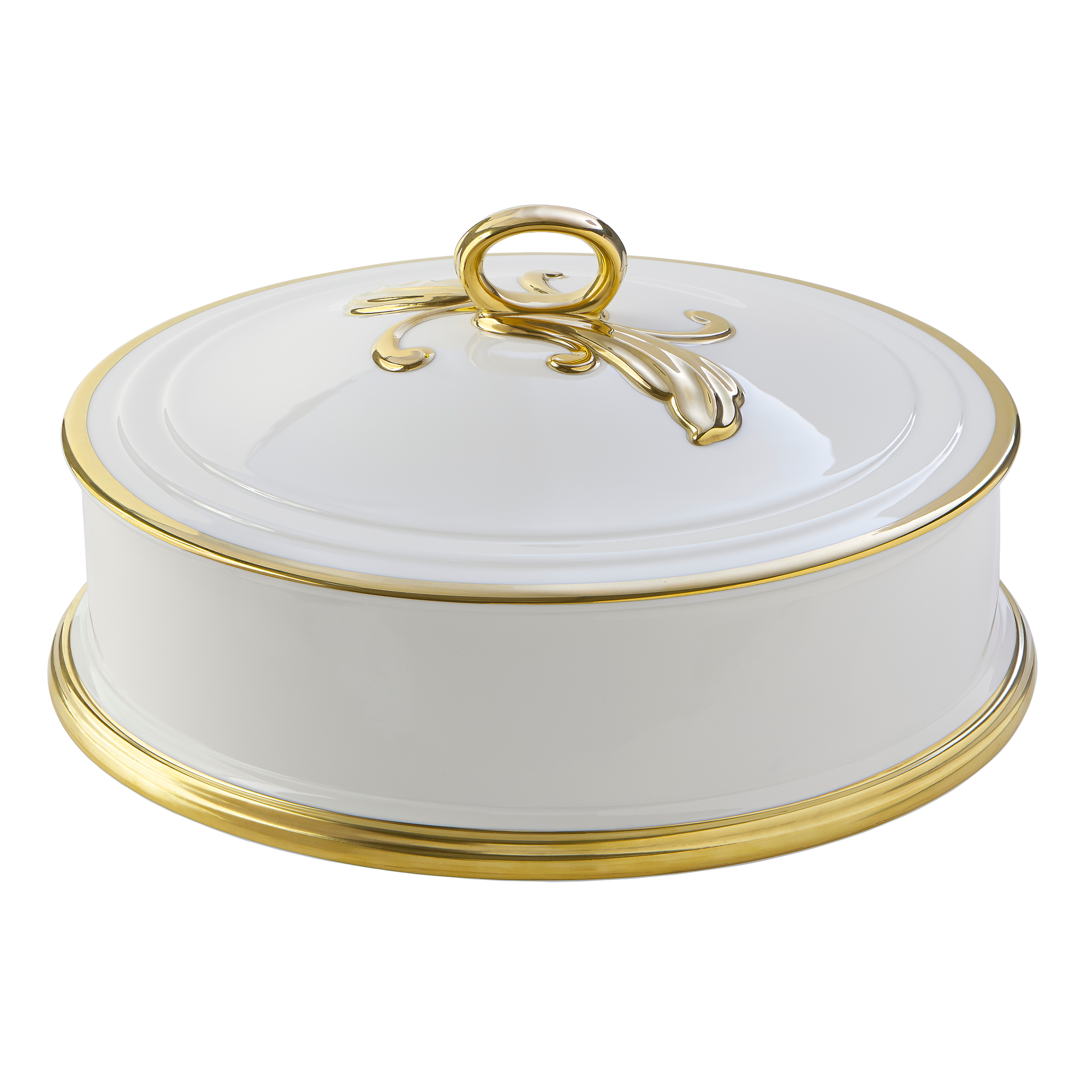 Royal Crown Derby Accentuate Gold Round Chocolate Box