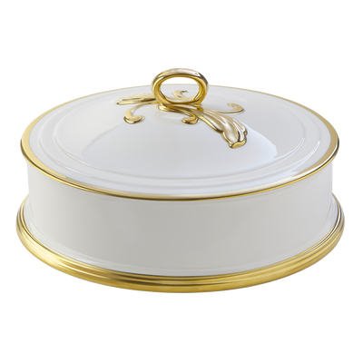 Royal Crown Derby Accentuate Gold Round Chocolate Box