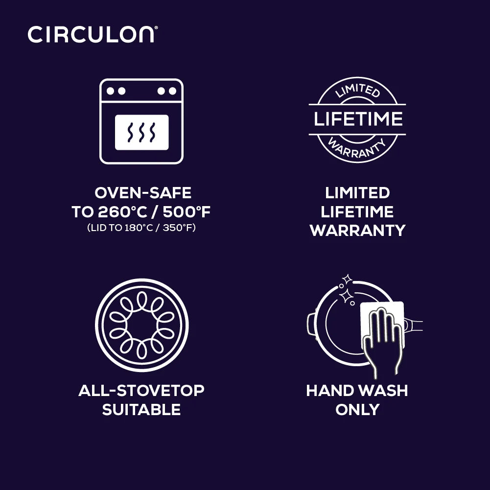 Circulon ScratchDefense 3 ply Clad 32cm Stainless Steel Non Stick Frying Pan + Glass Lid - Black Friday Deal