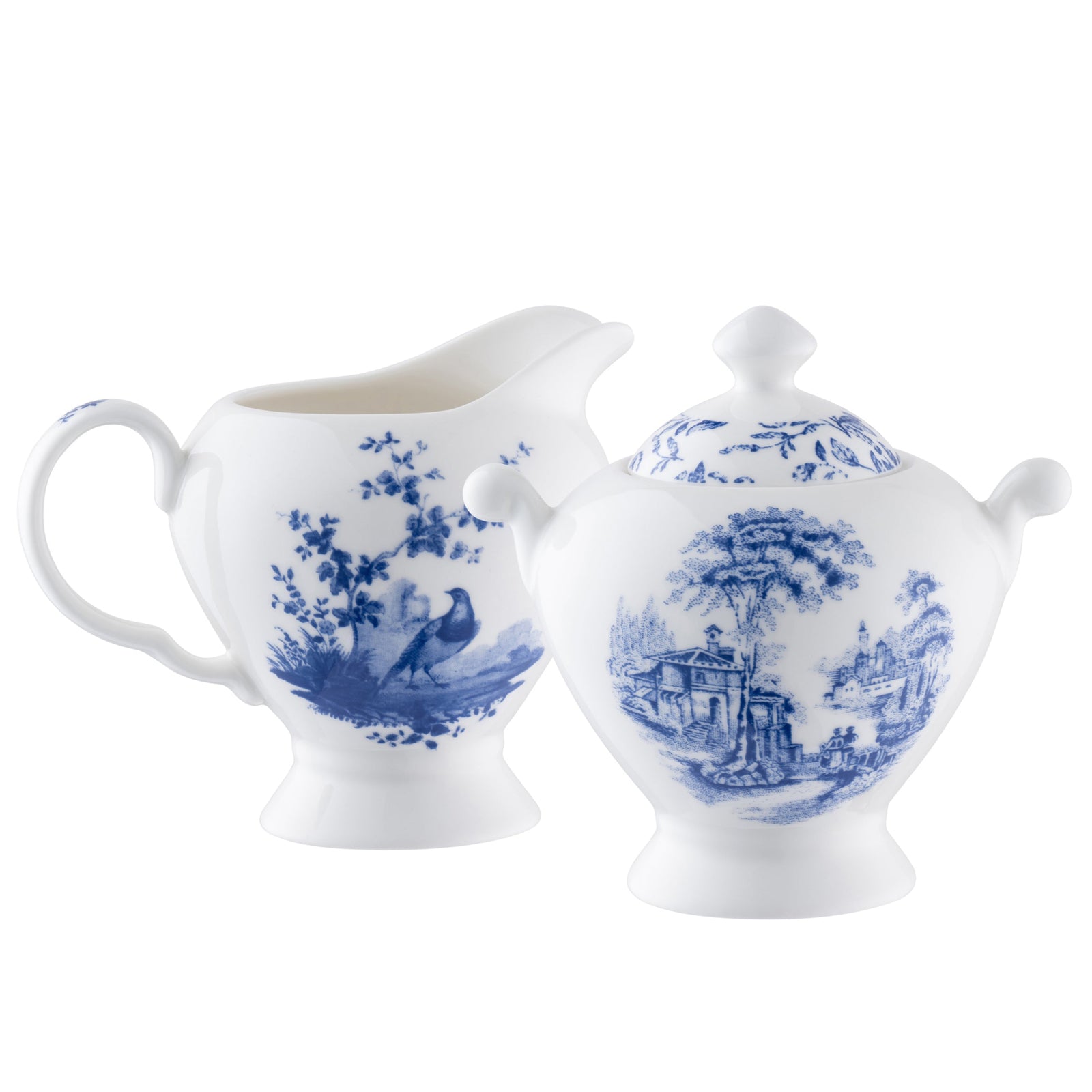 Aynsley Archive Blue Cream & Sugar Set