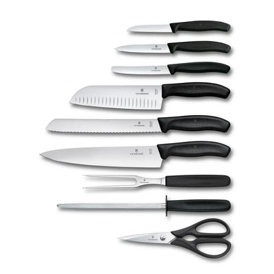 Victorinox Swiss Classic  Beechwood Knife Block, 10 Piece