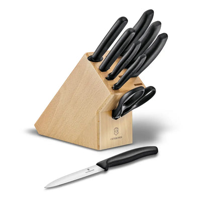 Victorinox Swiss Classic  Beechwood Knife Block, 10 Piece