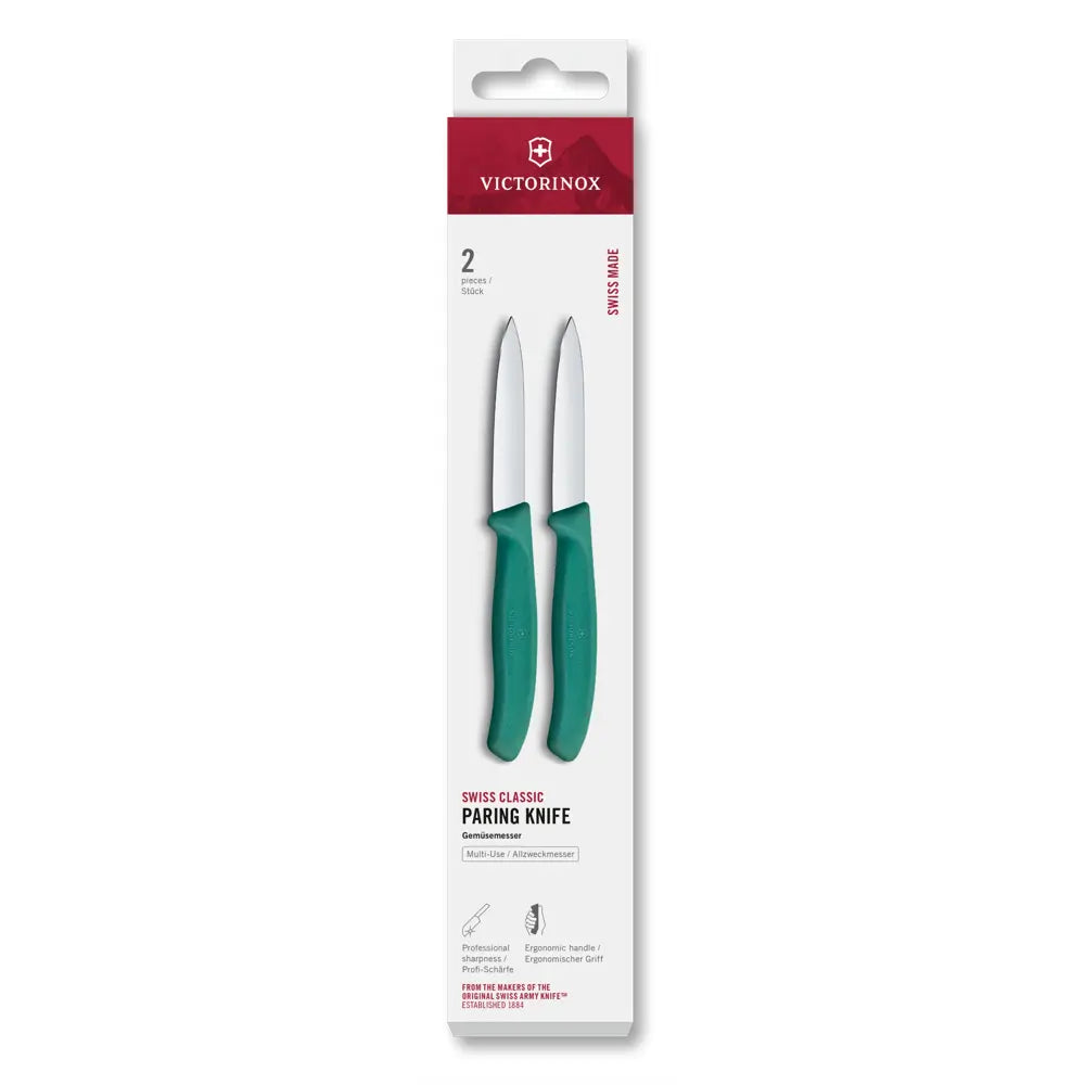 Victorinox Swiss Classic Paring Knife Set, 2 Pieces - Green