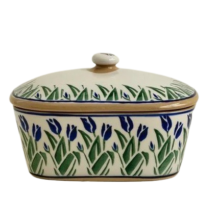 Nicholas Mosse Blue Blooms - Covered Butterdish