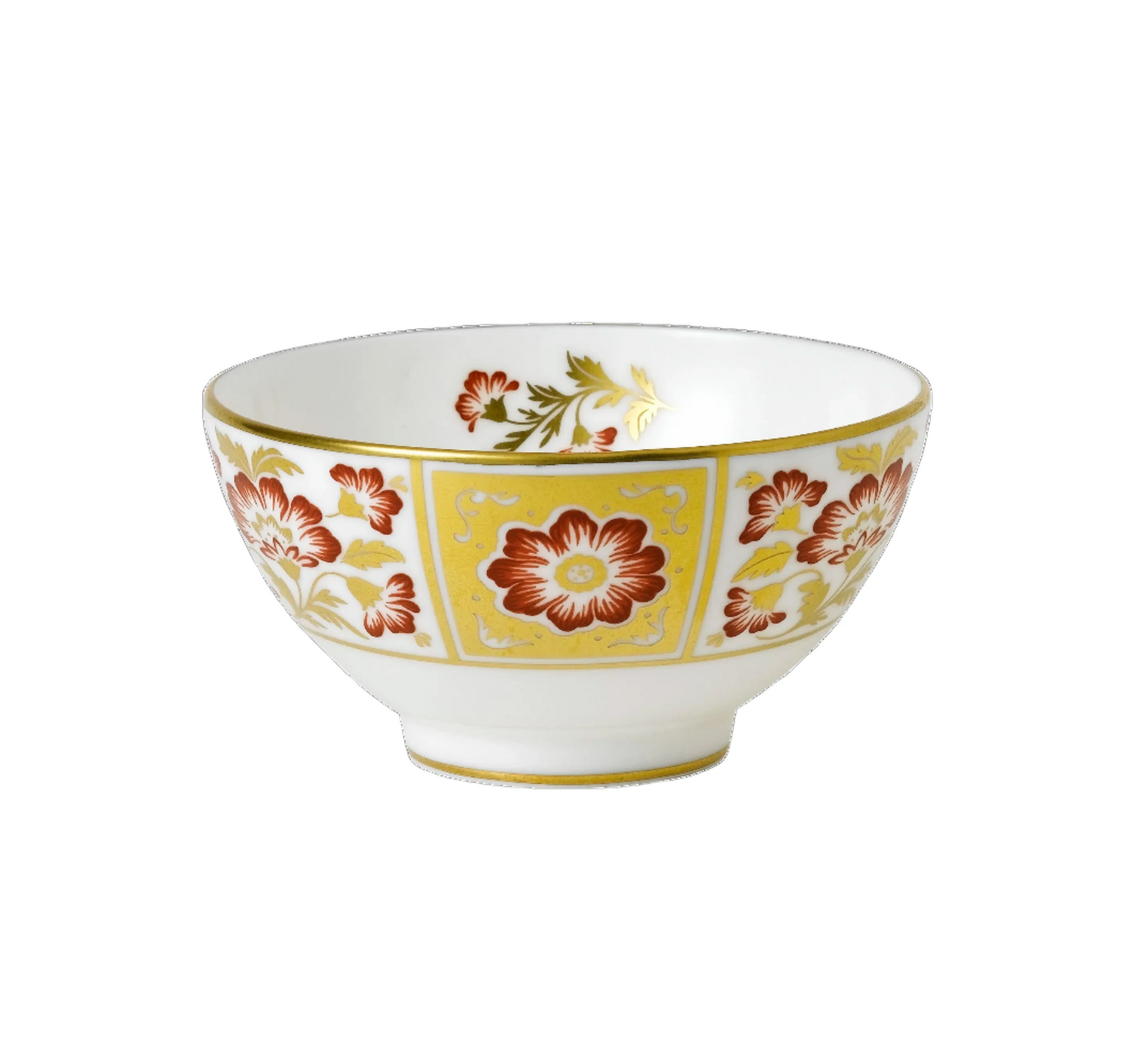 Royal Crown Derby Derby Panel Red Rice Bowl Footed