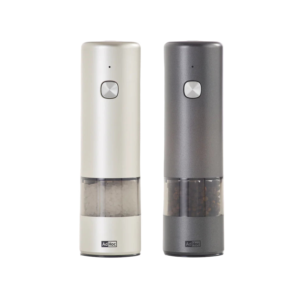 AdHoc i.Mill Salt and Pepper Electric Mill Light Grey and Dark Grey EP124