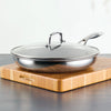 Circulon ScratchDefense 3 ply Clad 32cm Stainless Steel Non Stick Frying Pan + Glass Lid