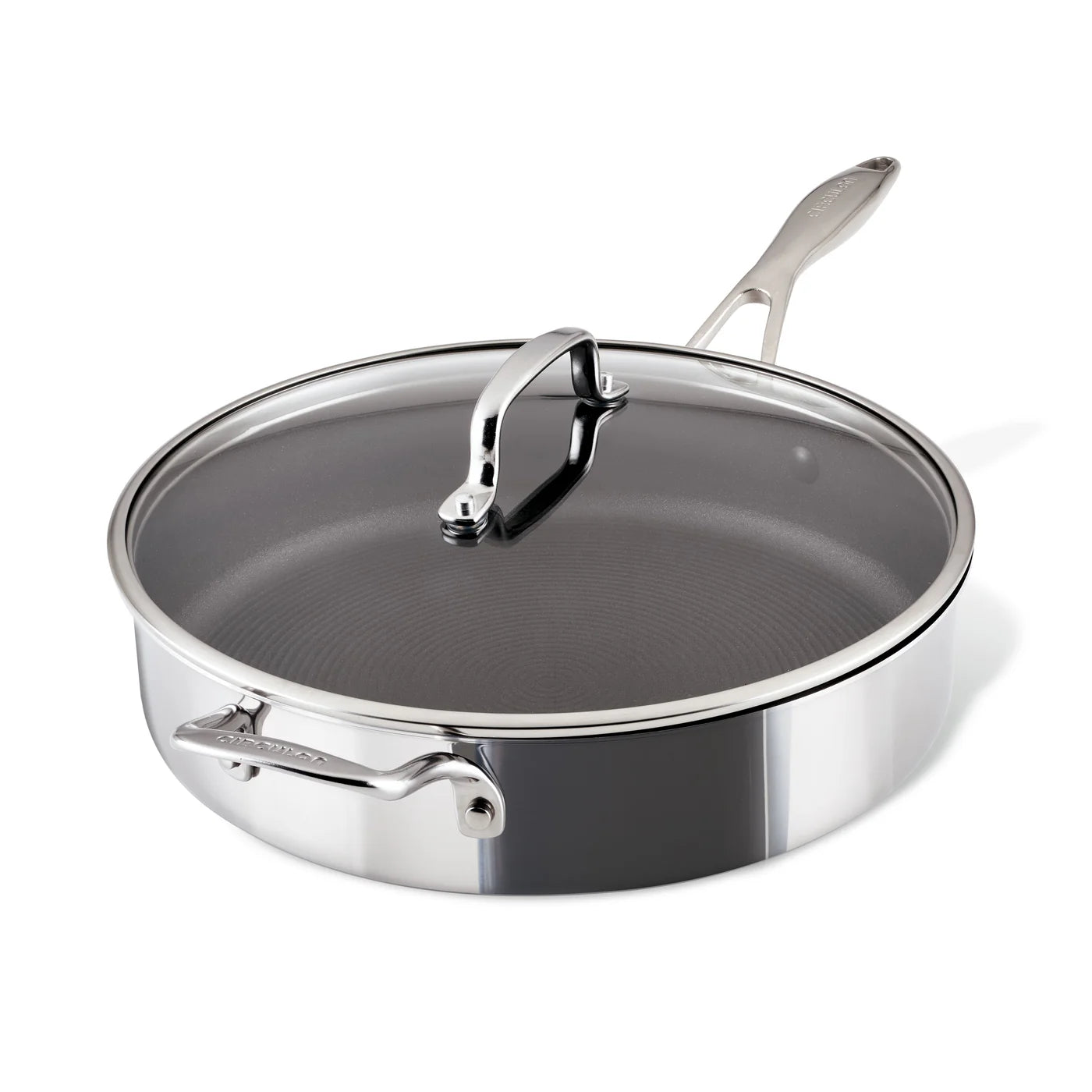 Circulon ScratchDefense 3 ply Clad 30cm Stainless Steel Non Stick Frying Pan + Glass Lid