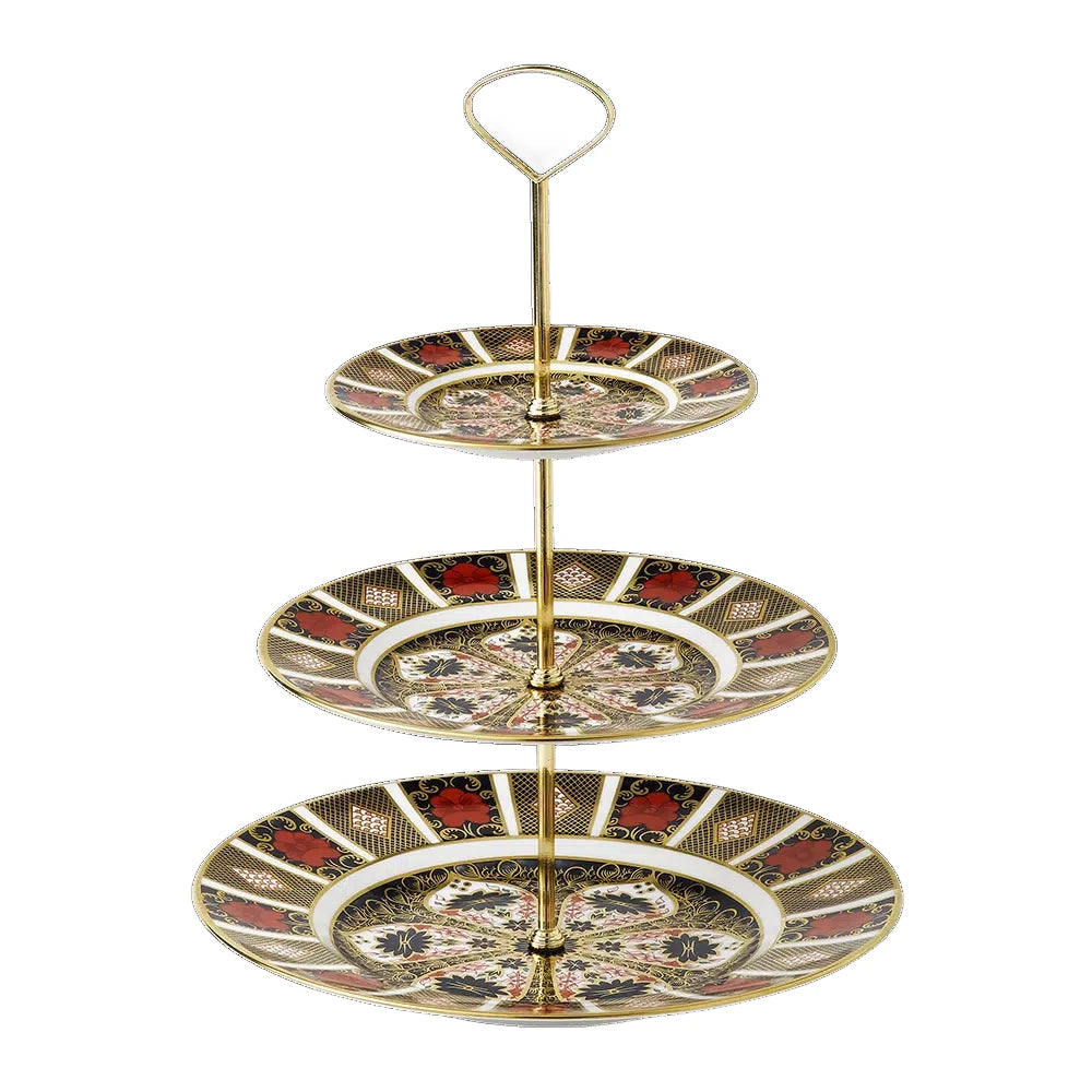 Royal Crown Derby Old Imari 3 Tier Cake Stand (Giftboxed)