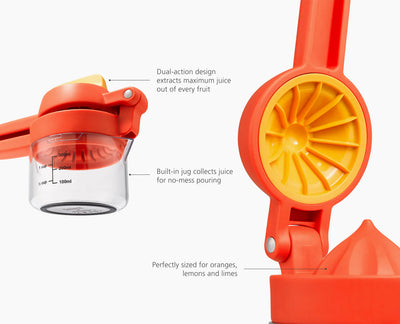 Joseph Joseph JuiceMax™ Plus Dual-Action Orange Citrus Press with Measuring Cup 1000086