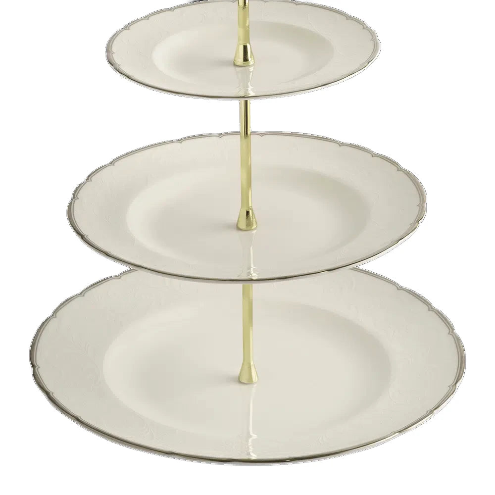 Royal Crown Derby Darley Abbey Pure Gold 3 Tier Cake Stand