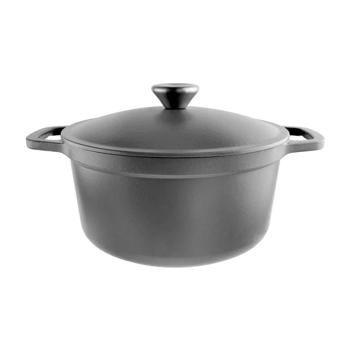 Grunwerg Commichef Lightweight Cast Iron Casserole 24cm Furnace Black
