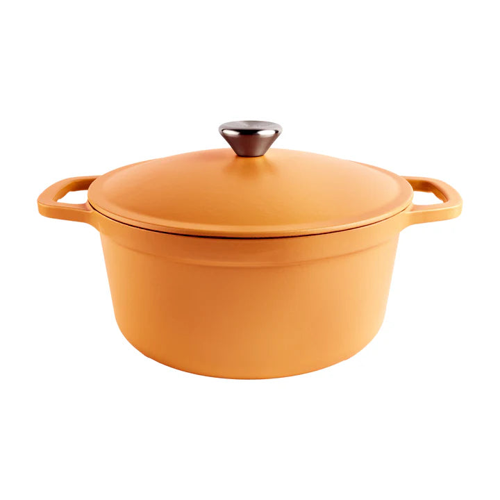 Grunwerg Commichef Lightweight Cast Iron Casserole 26cm Terracotta Orange