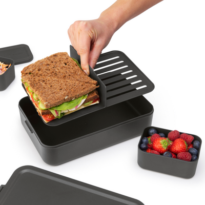 Brabantia Make & Take Lunch Box Bento, Large - Dark Grey