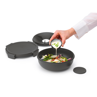 Brabantia Make & Take Salad Bowl, Dark Grey