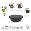 Brabantia Make & Take Salad Bowl, Dark Grey