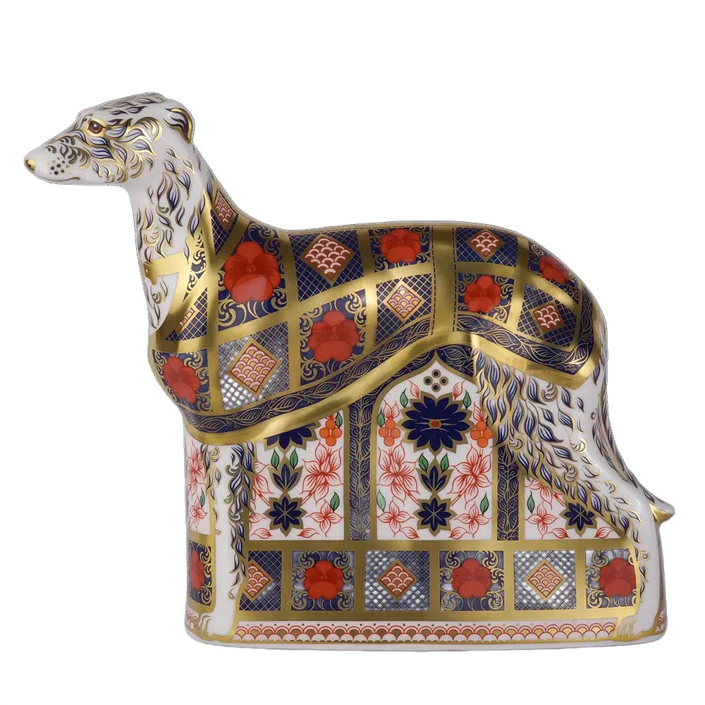 Royal Crown Derby Old Imari Solid Gold Band Lurcher