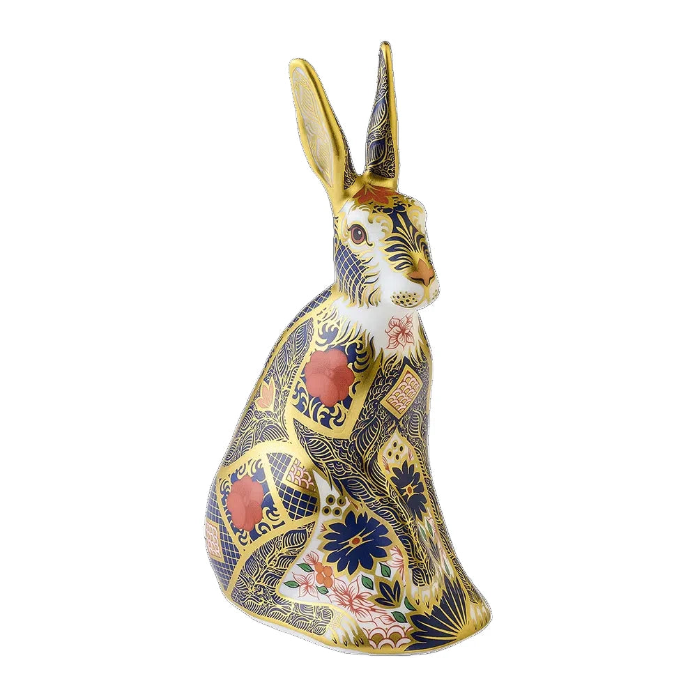 Royal Crown Derby Old Imari Solid Gold Band Hare
