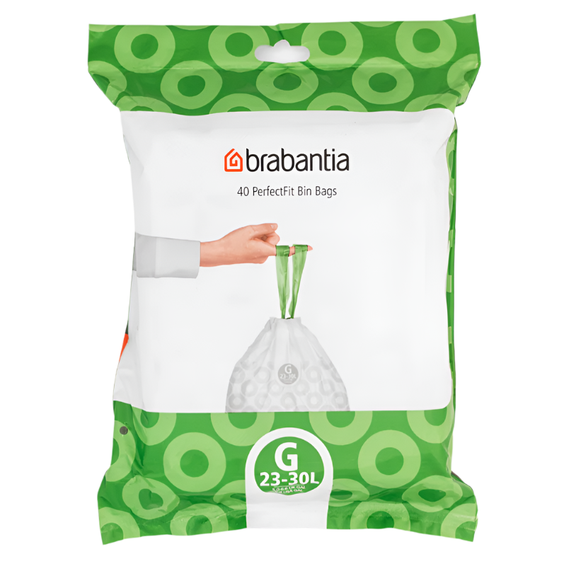 Brabantia PerfectFit Bags For newIcon, Code G (23 -30 litre), Dispenser Pack with 40 bags