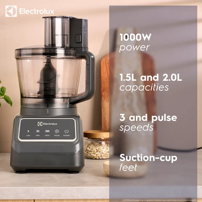 Electrolux 1000W Multi Food Processor & Blender: SDA2838ELGRY