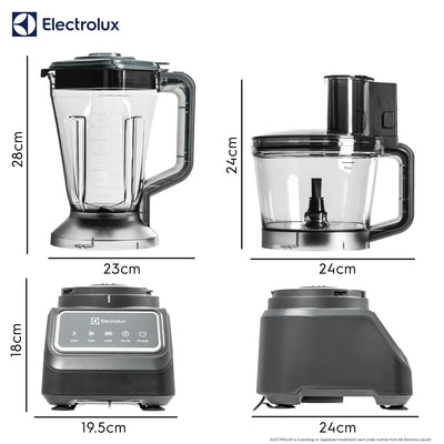Electrolux 1000W Multi Food Processor & Blender: SDA2838ELGRY