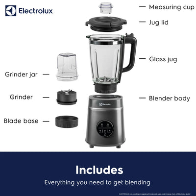 Electrolux 1400W Digital Blender With Grinder: SDA2877ELGRY