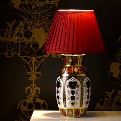 Royal Crown Derby Old Imari Solid Gold Band Giftware Longor Lamp Base
