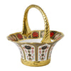 Royal Crown Derby Old Imari Solid Gold Band Fruit Basket