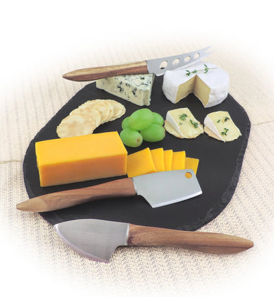 Swissmar 3-Piece Acacia Wood Handle Cheese Knife Set SKU:SK8704AC