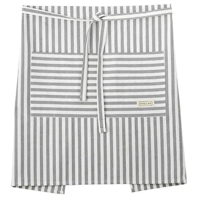 Stellar Textiles 55cm Grey Stripe Waist Apron STE08S