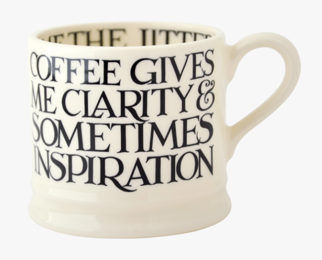 Emma Bridgewater Black Toast All Over Writing Small Mug