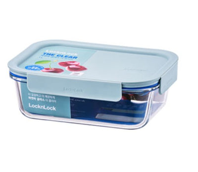 LocknLock Container -The Clear Glass 1 Litre Mint LNG445