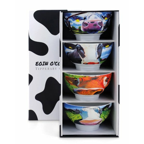 Tipperary Crystal Eoin O'Connor Cows - Cereal Bowl Set of 4