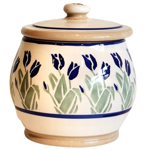 Nicholas Mosse Blue Blooms - Small Round Lidded Jar