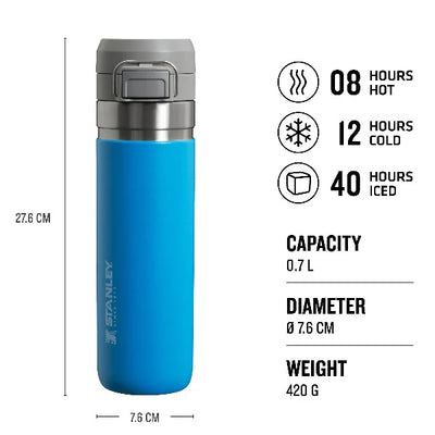 Stanley Quick Flip Water Bottle  0.7L - Azure - Last Chance to Buy