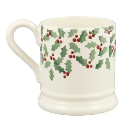 Emma Bridgewater Tiny Scattered Holly 1/2 Pint Mug