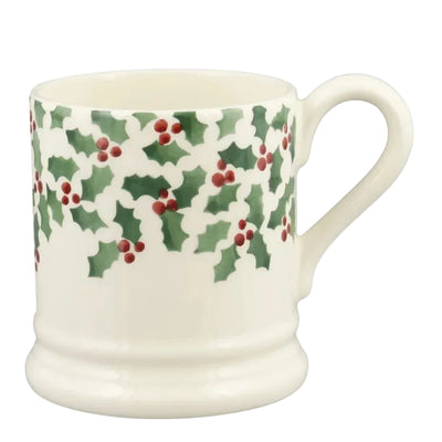 Emma Bridgewater Tiny Scattered Holly 1/2 Pint Mug